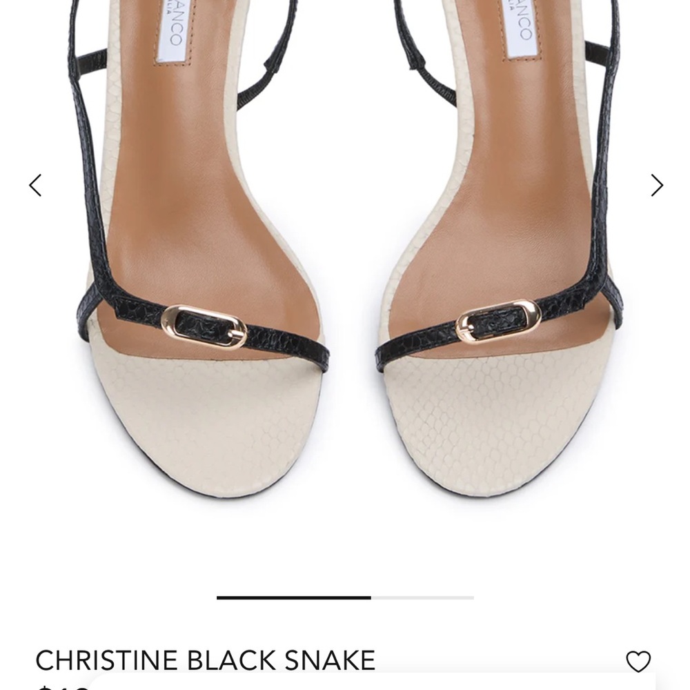 Tony Bianco Black and Cream Heels
